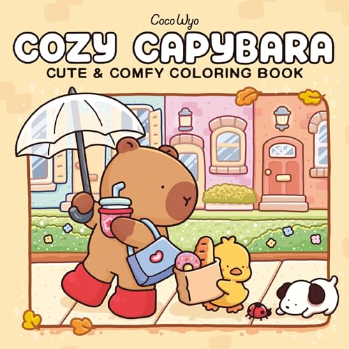 Cozy Capybara: Coloring Book for Adults and Kids (Cozy Spaces Coloring)