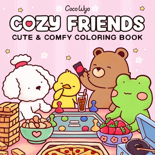 Cozy Friends: Coloring Book for Adults and Kids (Cozy Spaces Coloring)