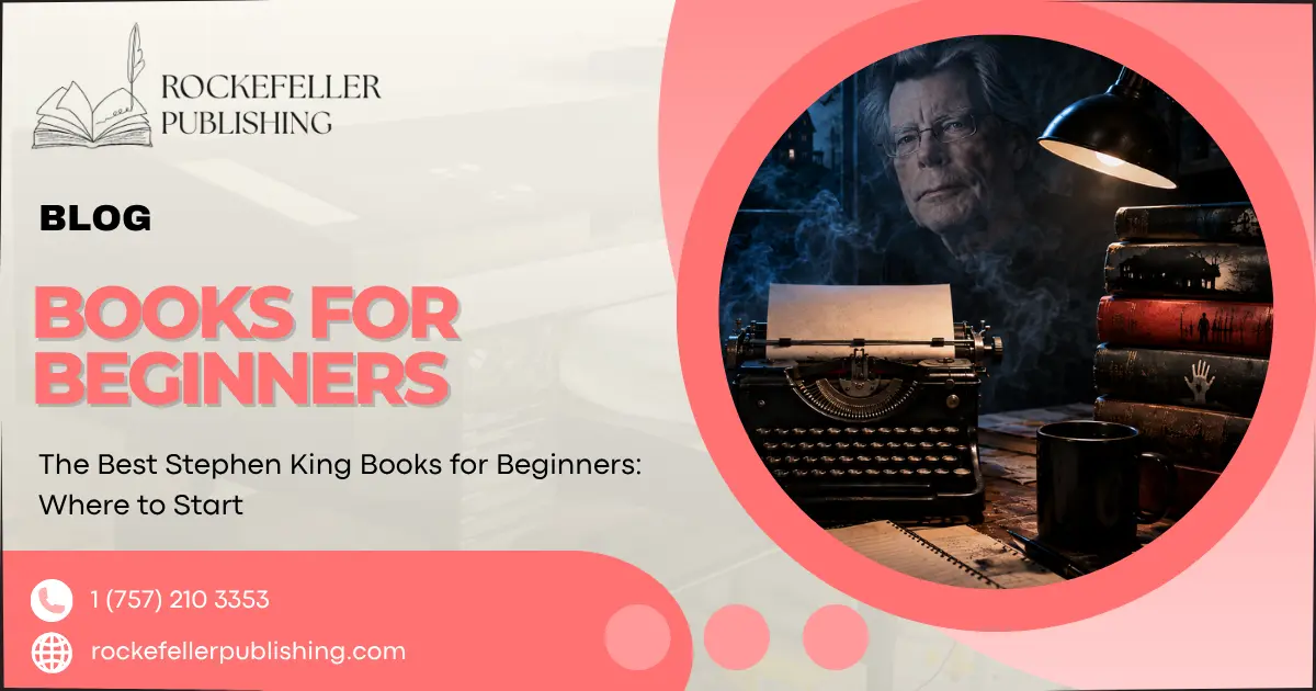 Best Stephen King books for beginners displayed on a shelf